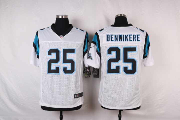 Nike NFL Carolina Panthers #25 Benwikere White Elite Jersey