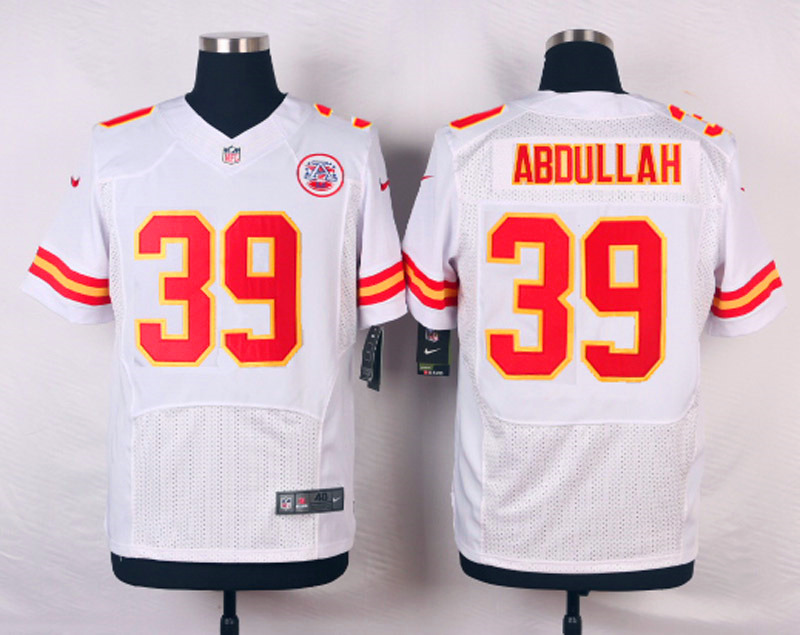 Nike NFL Kansas City Chiefs #39 Abdullah White Elite Jersey