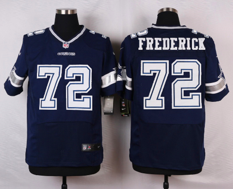 Nike NFL Dallas Cowboys #72 Frederick Blue Elite Jersey