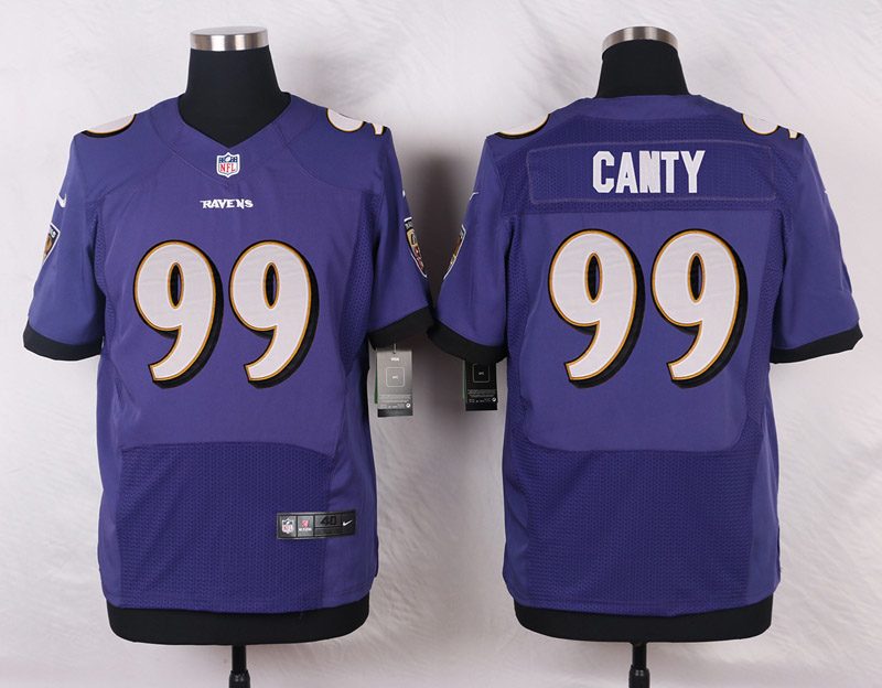 Nike NFL Baltimore Ravens #99 Canty Purple Elite Jersey