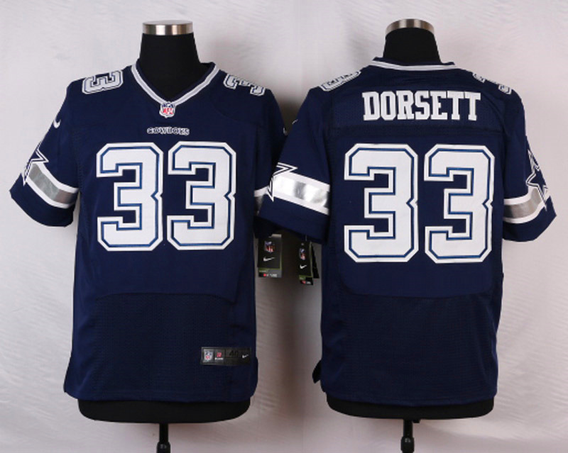 Nike NFL Dallas Cowboys #33 Dorsett Blue Elite Jersey