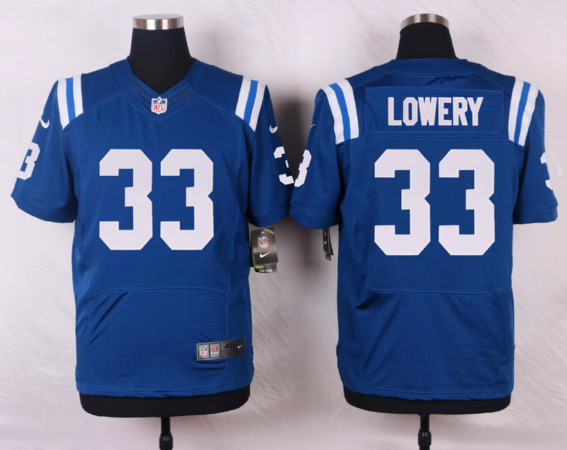 Nike NFL Indianapolis Colts #33 Lowery Blue Elite Jersey