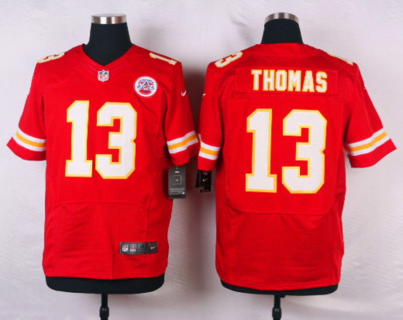 Nike NFL Kansas City Chiefs #13 Thomas Red Elite Jersey