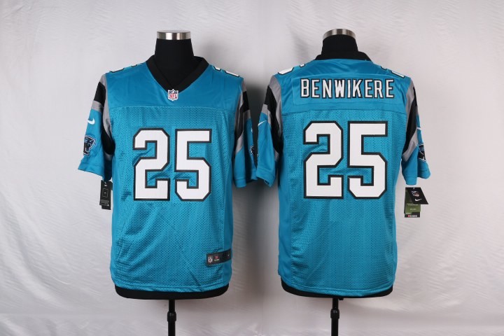 Nike NFL Carolina Panthers #25 Benwikehe Blue Elite Jersey