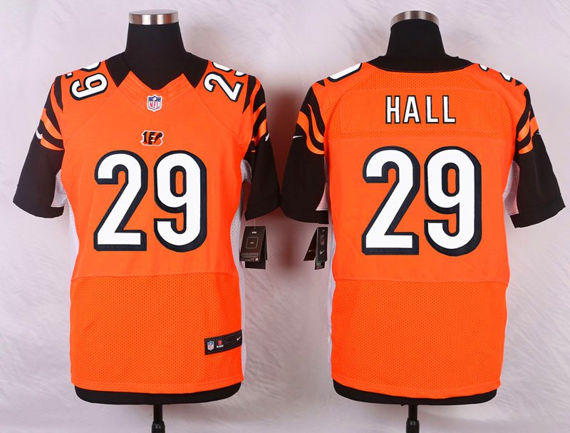 Nike NFL Cincinnati Bengals #29 Hall Orange Elite Jersey