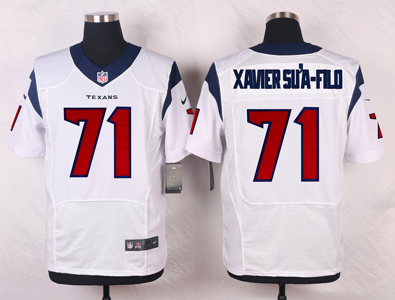 Nike Houston Texans #71 Xavier Sua-Filo White Elite Jersey