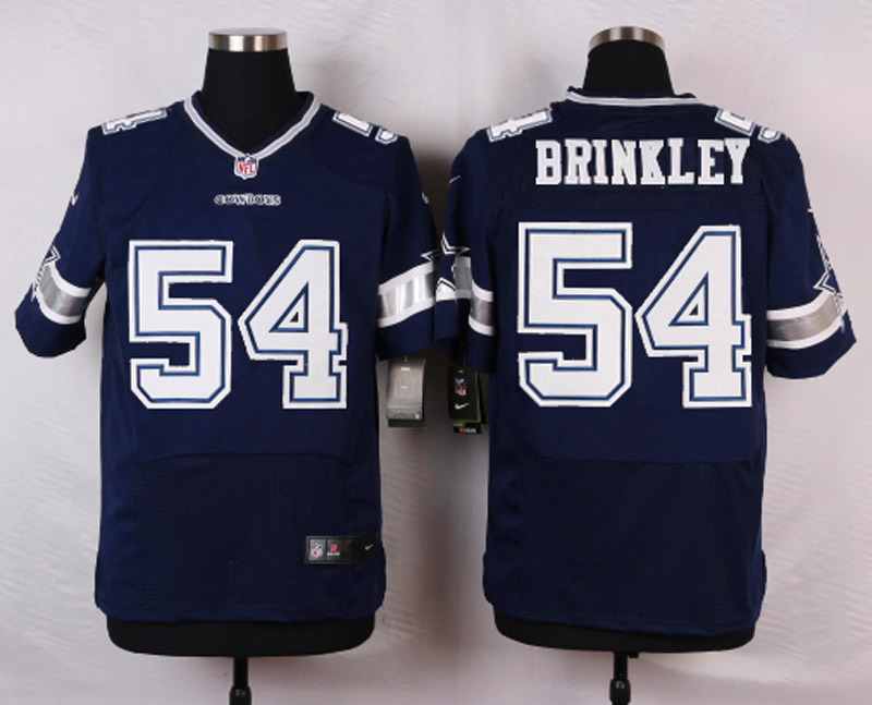 Nike NFL Dallas Cowboys #54 Brinkley Blue Elite Jersey