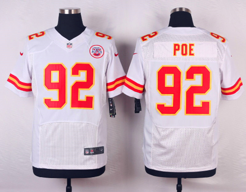 Nike NFL Kansas City Chiefs #92 Poe White Elite Jersey