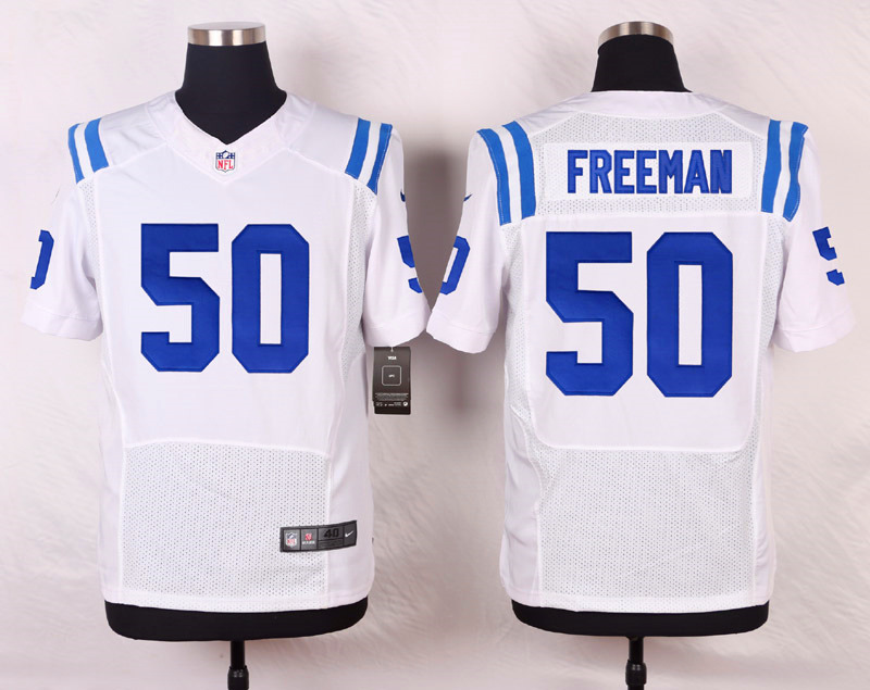 Nike NFL Indianapolis Colts #50 Freeman White Elite Jersey