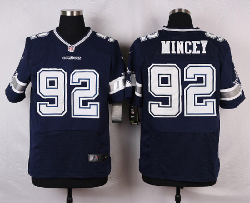 Nike NFL Dallas Cowboys #92 Mincey Blue Elite Jersey