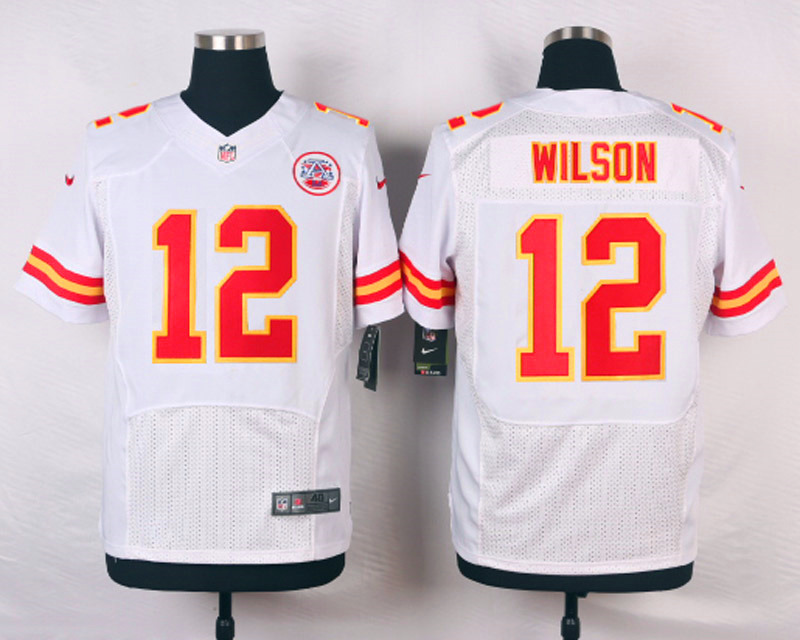 Nike NFL Kansas City Chiefs #12 Wilson White Elite Jersey