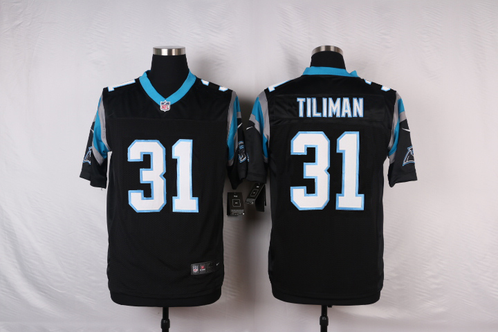 Nike NFL Carolina Panthers #31 Tiliman Black Elite Jersey