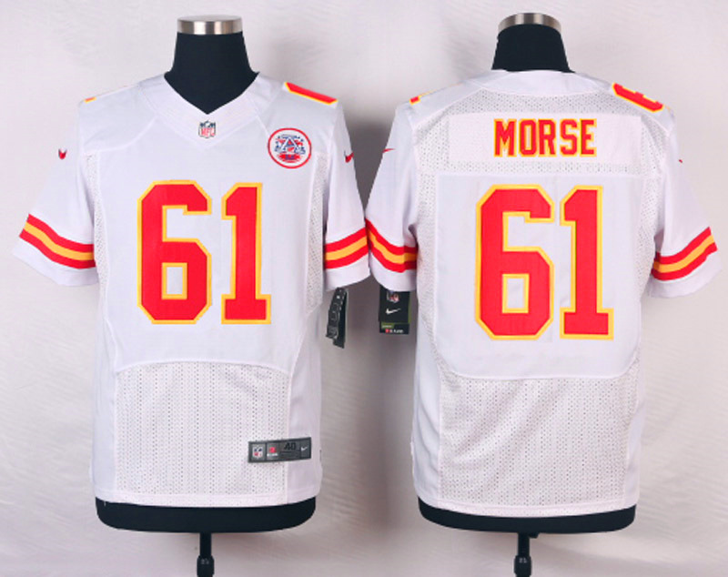 Nike NFL Kansas City Chiefs #61 Morse White Elite Jersey