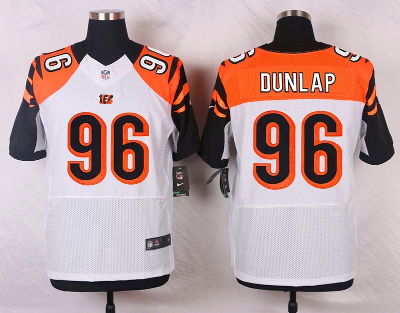 Nike NFL Cincinnati Bengals #96 Dunlap White Elite Jersey