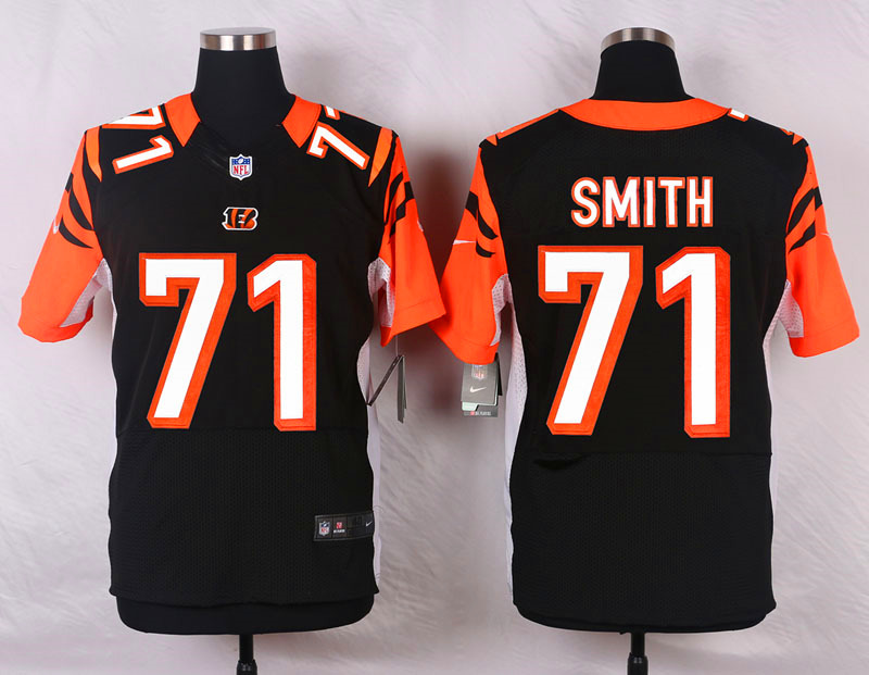 Nike NFL Cincinnati Bengals #71 Smith Black Elite Jersey