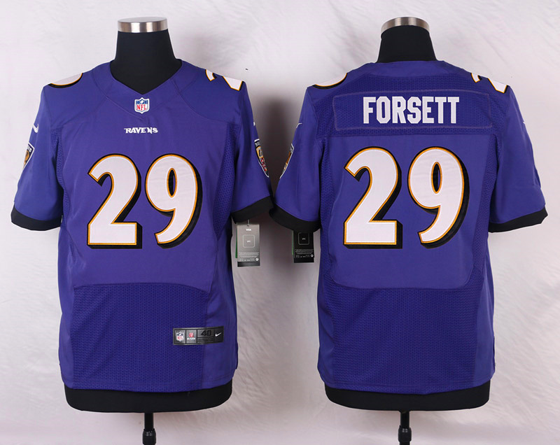 Nike NFL Baltimore Ravens #29 Forsett  Purple Elite Jersey