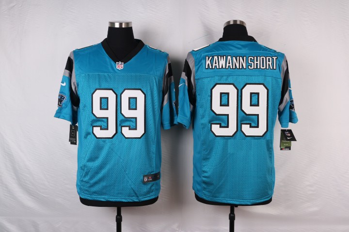 Nike NFL Carolina Panthers #99 Kawann Short Blue Elite Jersey