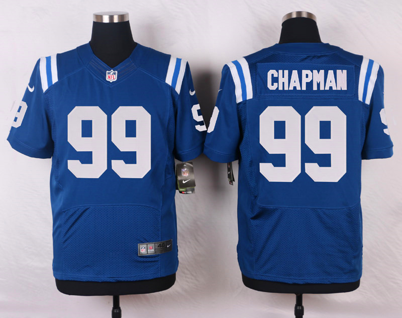 Nike NFL Indianapolis Colts #99 Chapman Blue Elite Jersey