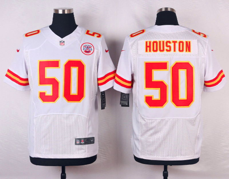 Nike NFL Kansas City Chiefs #50 Houston White Elite Jersey