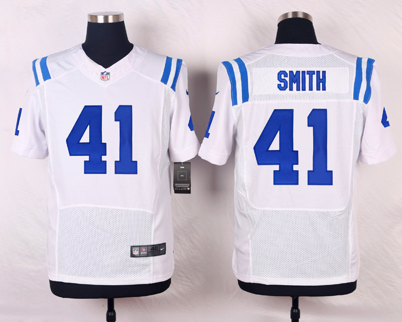 Nike NFL Indianapolis Colts #41 Smith White Elite Jersey