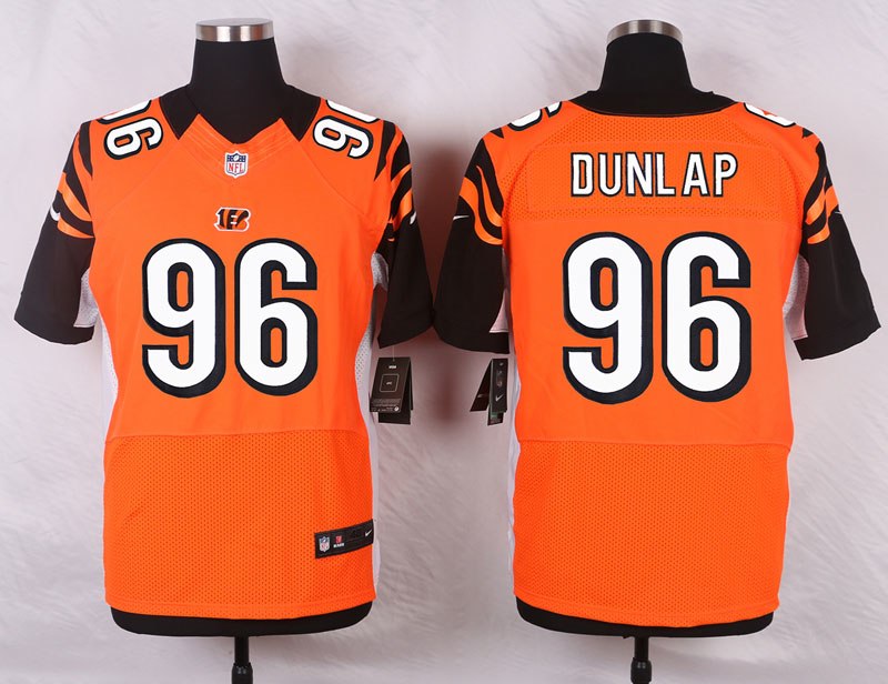 Nike NFL Cincinnati Bengals #96 Dunlap Orange Elite Jersey