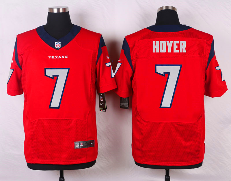 Nike Houston Texans #7 Hoyer Red Elite Jersey