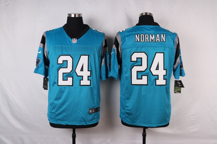 Nike NFL Carolina Panthers #24 Norman Blue Elite Jersey