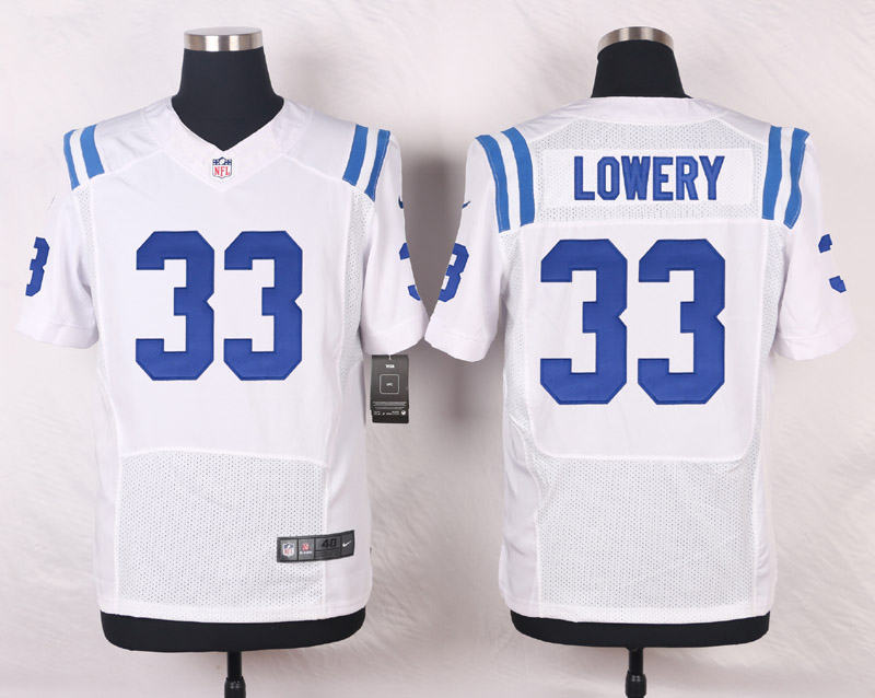 Nike NFL Indianapolis Colts #33 Lowery White Elite Jersey