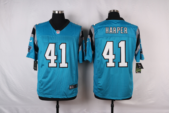 Nike NFL Carolina Panthers #41 Harper Blue Elite Jersey