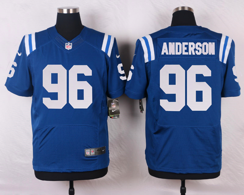 Nike NFL Indianapolis Colts #96 Anderson Blue Elite Jersey