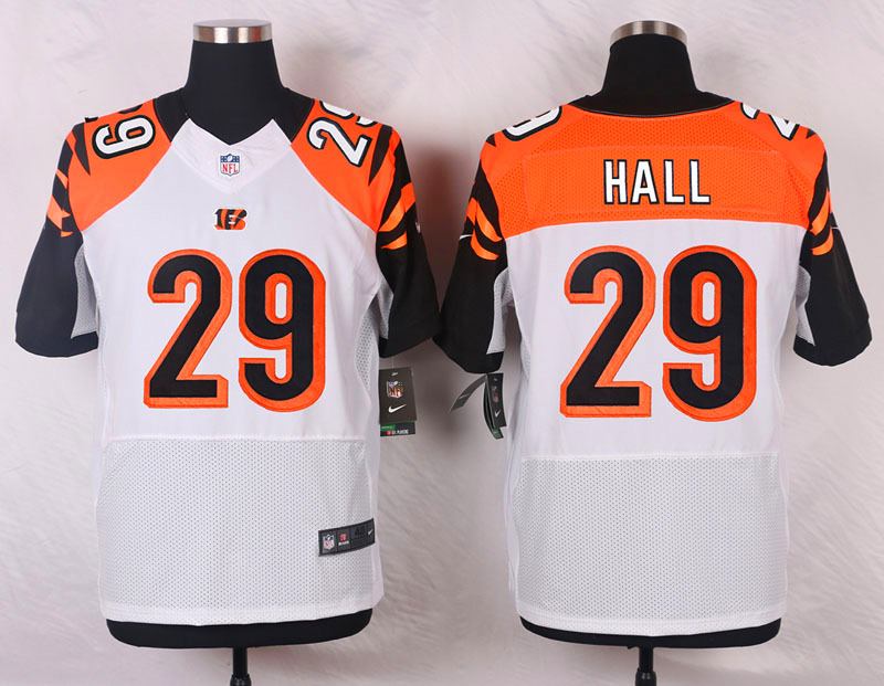 Nike NFL Cincinnati Bengals #29 Hall White Elite Jersey