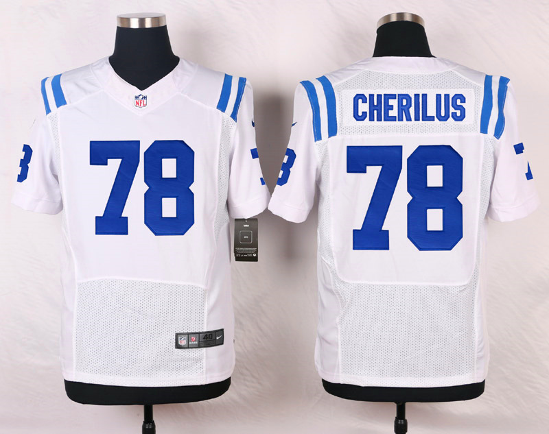 Nike NFL Indianapolis Colts #78 Cherilus White Elite Jersey