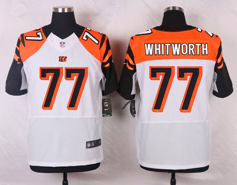 Nike NFL Cincinnati Bengals #77 Whitworth White Elite Jersey