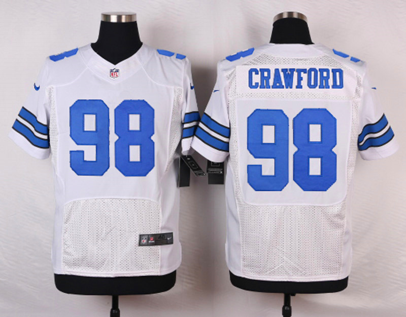 Nike NFL Dallas Cowboys #98 Crawford White Elite Jersey