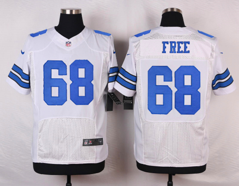 Nike NFL Dallas Cowboys #68 Free White Elite Jersey