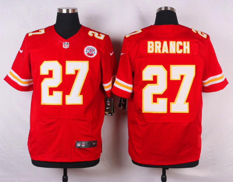 Nike NFL Kansas City Chiefs #27 Branch Red Elite Jersey