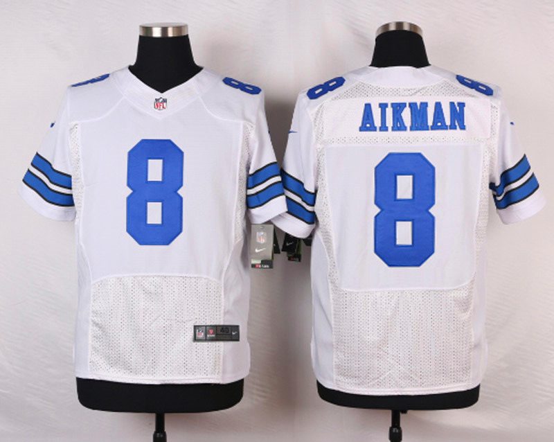 Nike NFL Dallas Cowboys #8 Aikman White Elite Jersey