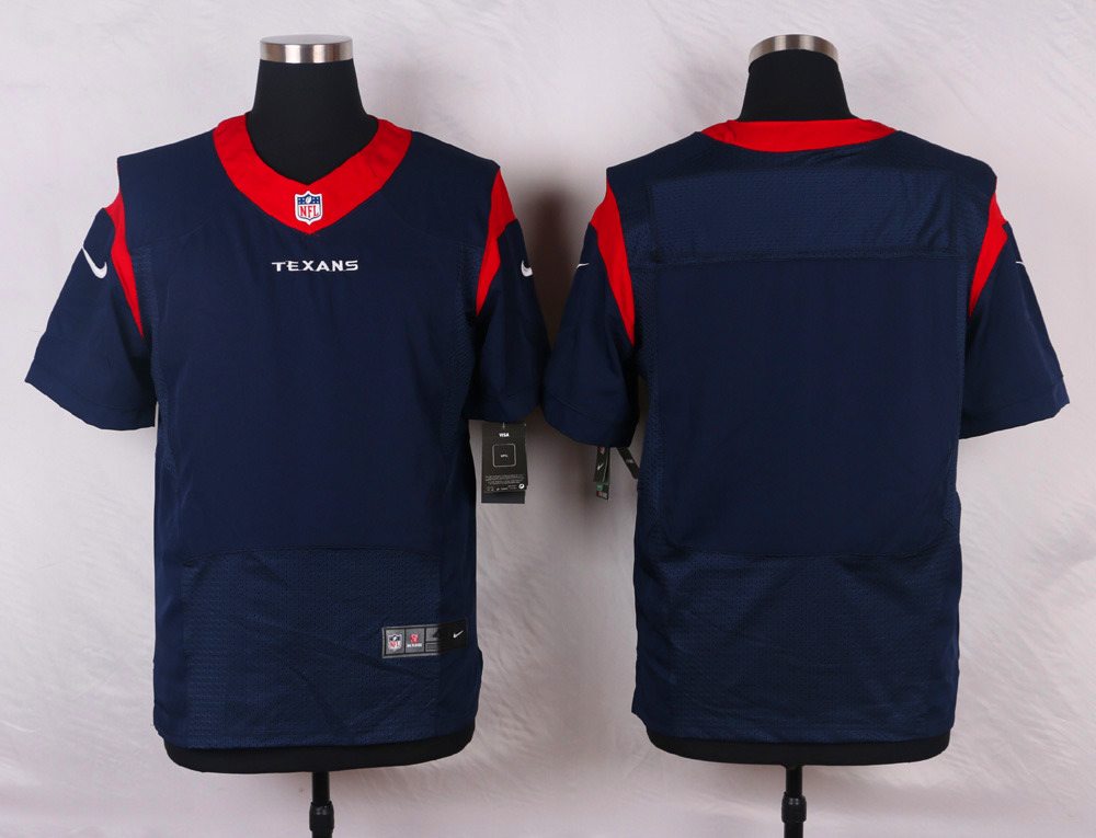 Nike Houston Texans Blank Blue Elite Jersey