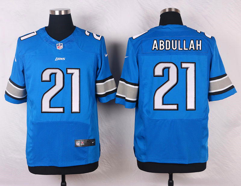 Nike NFL Detroit Lions #21 Abdillah Blue Elite Jersey