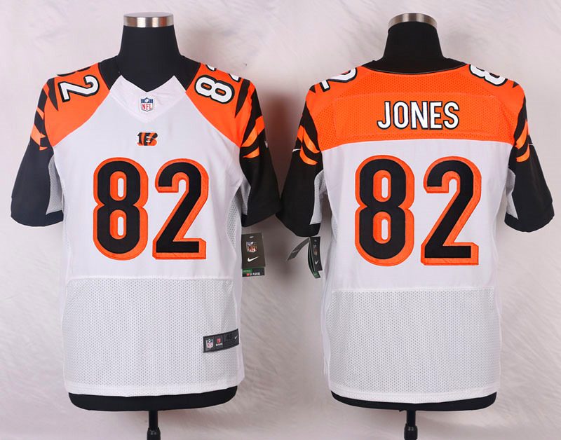 Nike NFL Cincinnati Bengals #82 Jones White Elite Jersey