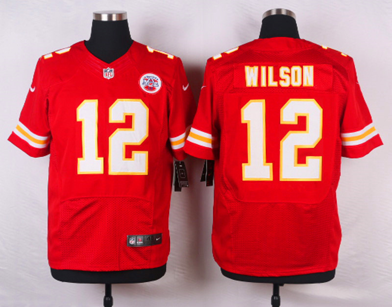 Nike NFL Kansas City Chiefs #12 Wilson Red Elite Jersey