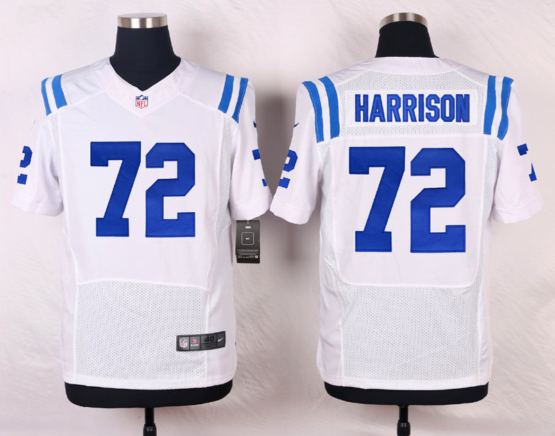 Nike NFL Indianapolis Colts #72 Harrison White Elite Jersey