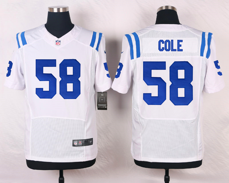 Nike NFL Indianapolis Colts #58 Cole White Elite Jersey