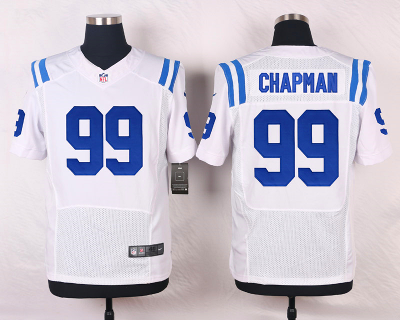 Nike NFL Indianapolis Colts #99 Chapman White Elite Jersey