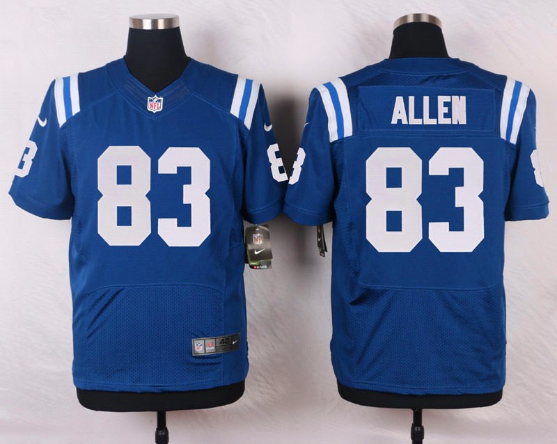 Nike NFL Indianapolis Colts #83 Allen Blue Elite Jersey