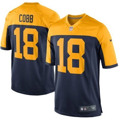 Kids Nike Green Bay Packers #18 Cobb Blue Yellow Jersey