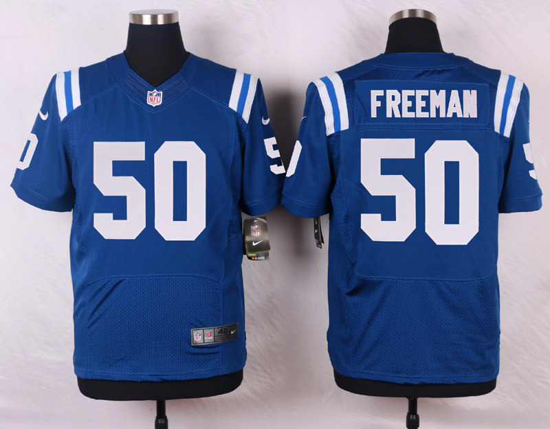 Nike NFL Indianapolis Colts #50 Freeman Blue Elite Jersey