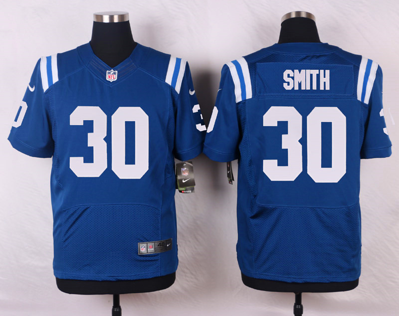 Nike NFL Indianapolis Colts #30 Smith Blue Elite Jersey