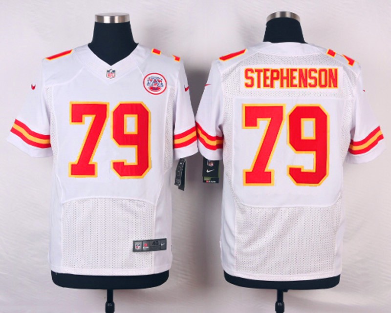 Nike NFL Kansas City Chiefs #79 Stephenson White Elite Jersey