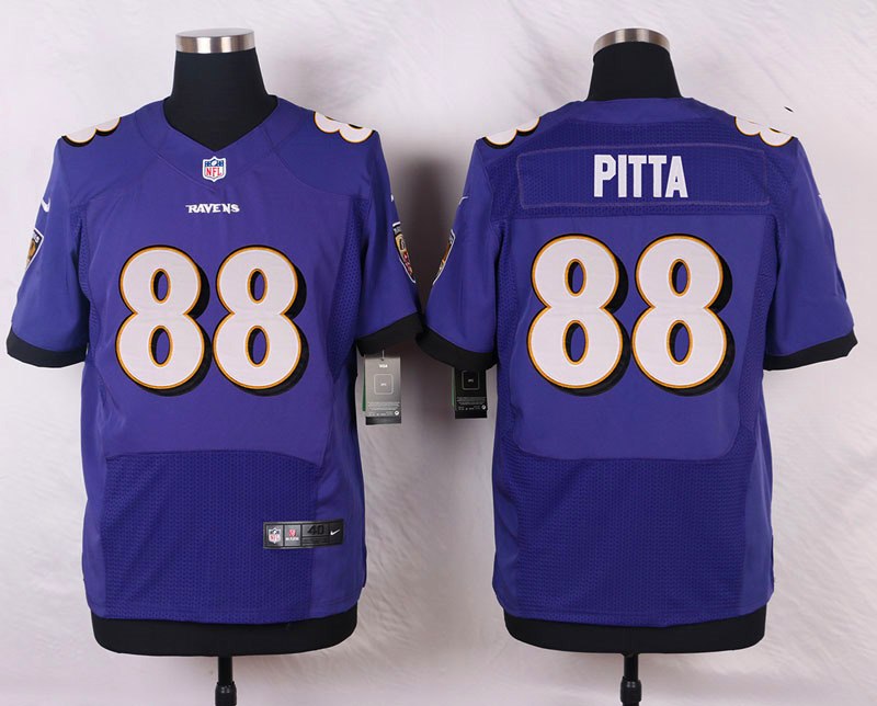 Nike NFL Baltimore Ravens #98 Pitta Purple Elite Jersey